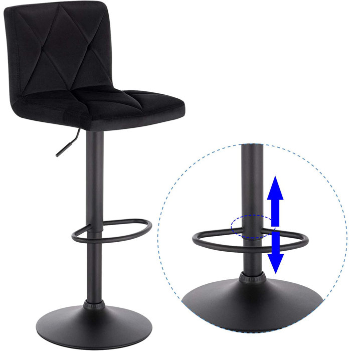 17 Stories Latresha Height Adjustable Swivel Bar Stool Wayfair.co.uk